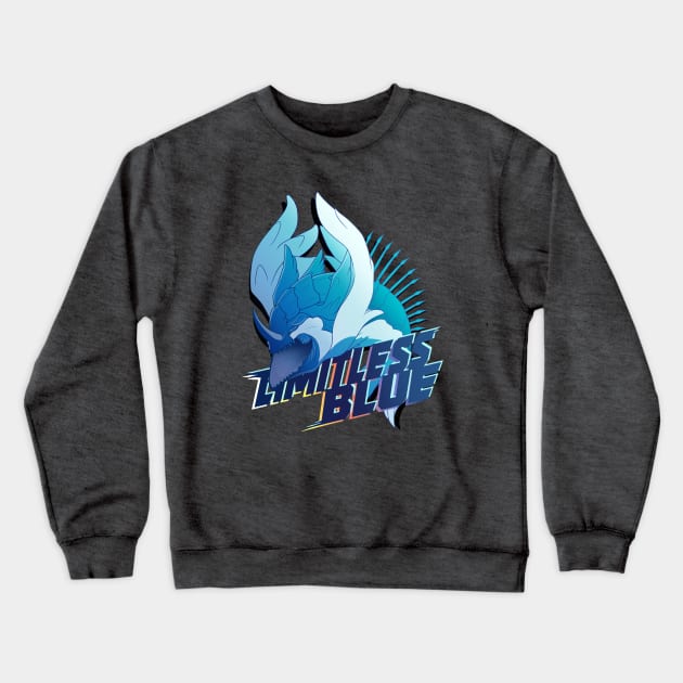 Limitless Blue Crewneck Sweatshirt by Lyraloria